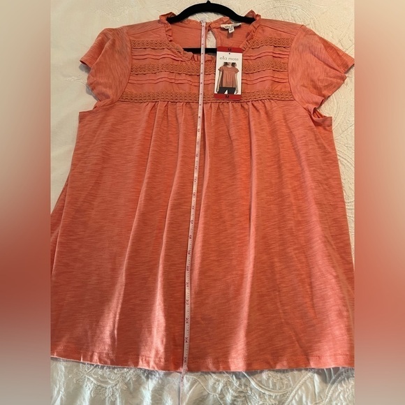 Ella Moss Top Size M NWT Color: Peach - Picture 6 of 6